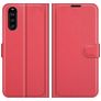 Mobigear Classic Sony Xperia 10 III Hoesje Bookcase Portemonnee - Rood