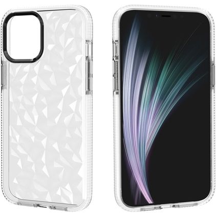 Mobigear Diamond iPhone 12 Pro Max Hoesje Hardcase Backcover - Wit
