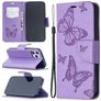 Mobigear Butterfly iPhone 12 Pro Hoesje Bookcase Portemonnee - Paars