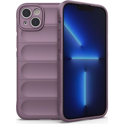 Mobigear Bumpy iPhone 14 Plus Hoesje Flexibel TPU Backcover - Paars