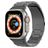 Mobigear Perth Titanium Apple Watch Bandje Vouwsluiting - 49/46/45/44 mm - Zwart