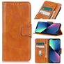 Mobigear Classy iPhone 14 Hoesje Bookcase Portemonnee - Cognac