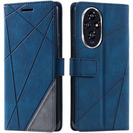 Mobigear Rhombus HONOR 200 Hoesje Bookcase Portemonnee - Blauw