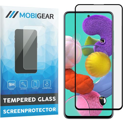 Mobigear Premium Samsung Galaxy A51 Glazen Screenprotector - Case Friendly - Zwart