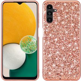 Mobigear Glitter Samsung Galaxy A54 Hoesje Hardcase Backcover - Roségoud