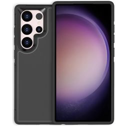Mobigear Traveller Samsung Galaxy S22 Ultra Hoesje Hardcase Backcover Shockproof - Zwart
