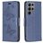 Mobigear Butterfly Samsung Galaxy S23 Ultra Hoesje Bookcase Portemonnee - Blauw