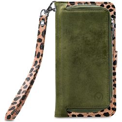 Mobilize Magnet Zipper Samsung Galaxy A13 5G Hoesje Uitneembare 2in1 Bookcase Portemonnee - Olive Leopard