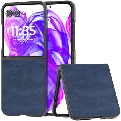 Mobigear Excellent Motorola Razr 50 Ultra Hoesje Hardcase Backcover - Blauw