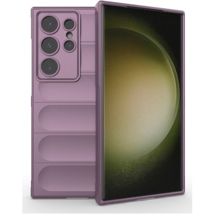 Mobigear Bumpy Samsung Galaxy S24 Ultra Hoesje Flexibel TPU Backcover - Paars