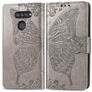 Mobigear Butterfly LG K50s Hoesje Bookcase Portemonnee - Grijs
