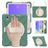 Mobigear SureGrip XGuard iPad Mini 7 (2024) Hoes Hard Kunststof,Siliconen Backcover + Stylus Houder + Schouderband + Standaard - Groen