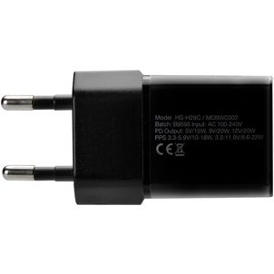 Mobigear Essentials Single USB-C Oplader USB-C 1 Meter Power Delivery 20W - Zwart