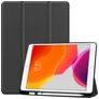 Mobigear Tri-Fold Gel iPad 8 (2020) Hoes TPU,Kunstleer Bookcase + Stylus Houder - Zwart