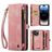 Caseme 008 iPhone 14 Pro Max Hoesje Uitneembare 2in1 Bookcase Portemonnee - Roze