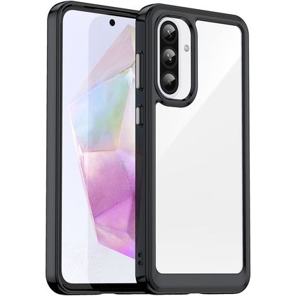 Mobigear Crystal Samsung Galaxy A36 Hoesje Hardcase Backcover - Zwart