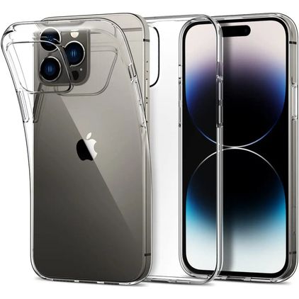Mobigear Basics Doorzichtig iPhone 14 Pro Hoesje Flexibel TPU Backcover - Transparant