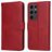 Mobigear Wallet Samsung Galaxy S24 Ultra Hoesje Bookcase Portemonnee - Rood
