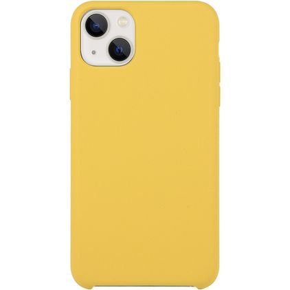 Mobigear Rubber Touch iPhone 15 Siliconen Hoesje Backcover - Geel