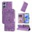 Mobigear Sunflower OPPO A17 Hoesje Bookcase Portemonnee - Paars