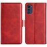 Mobigear Slim Magnet Motorola Moto E32 Hoesje Bookcase Portemonnee - Rood