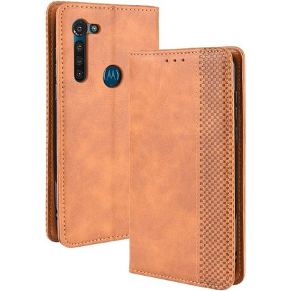 Mobigear Sensation Motorola Moto G8 Power Hoesje Bookcase Portemonnee - Cognac