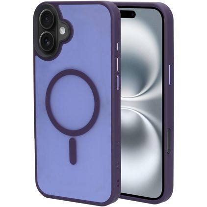 Mobiparts Hardcover iPhone 16 Plus MagSafe Hoesje Hardcase Backcover - Satin Purple