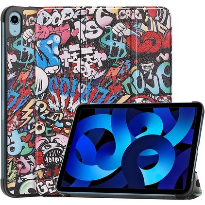 Mobigear Tri-Fold iPad 11 (2025) Hoes Bookcase - Graffiti