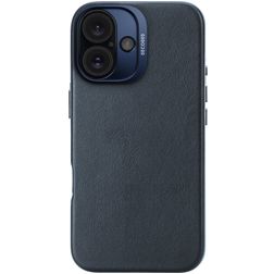 Decoded iPhone 16 MagSafe Hoesje Echt Leer Backcover - Marineblauw