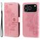 Mobigear Flowers iPhone 17 Pro Hoesje Bookcase Portemonnee - Roségoud