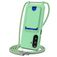 Mobigear Lanyard Card Samsung Galaxy A57 Siliconen Hoesje met koord en Pasjeshouder - Groen