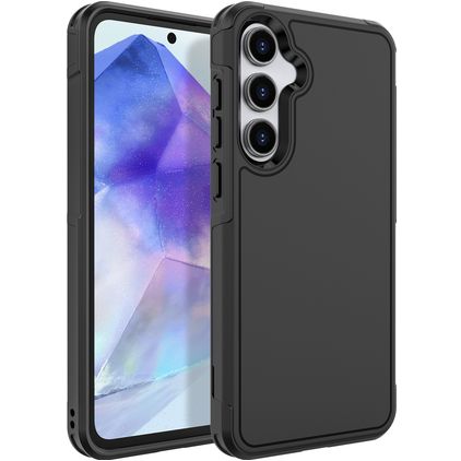 Mobigear Traveller Samsung Galaxy A55 Hoesje Hardcase Backcover Shockproof - Zwart
