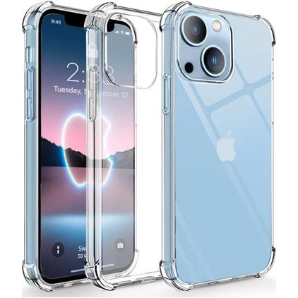 Mobigear Cushion Doorzichtig iPhone 14 Plus Hoesje Flexibel TPU Backcover Shockproof - Transparant