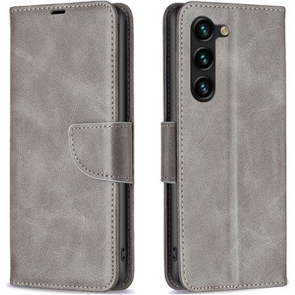 Mobigear Excellent Samsung Galaxy S24 Plus Hoesje Bookcase Portemonnee - Grijs