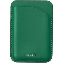 Nudient Magnetic Leren Pasjeshouder - 3 Pasjes - MagSafe Compatible - Emerald Green