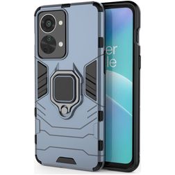 Mobigear Armor Ring OnePlus Nord 2T 5G Hoesje Hardcase Backcover Shockproof met Ringhouder - Blauw