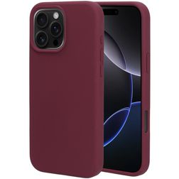 Mobiparts iPhone 16 Pro Max Siliconen Hoesje Backcover - Plum Red