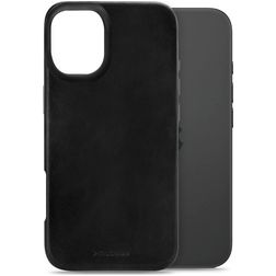 Mobilize Premium iPhone 16 MagSafe Hoesje Echt Leer Backcover - Zwart