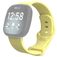 Mobigear Sport Dual Siliconen Fitbit Sense Bandje Druksluiting - Geel