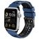 Mobigear Aero Armor Siliconen Apple Watch Bandje Gespsluiting - 42/41/40/38 mm - Zwart / Marineblauw
