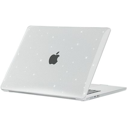 Mobigear Sparkle MacBook Air 15 Inch (2023-2026) Hoes Hardshell Laptopcover MacBook Case - Transparant - Model A2941 / A3114 / A3241 / A3448