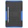 Mobigear Tire Samsung Galaxy Tab S6 Lite Hardcase Backcover + Stylus Houder + Standaard - Zwart / Blauw