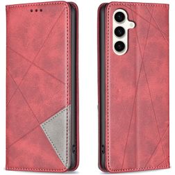 Mobigear Rhombus Slim Samsung Galaxy S23 FE Hoesje Bookcase - Rood