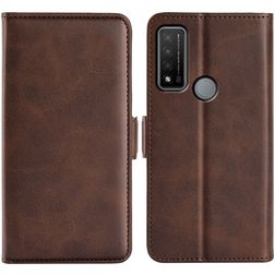 Mobigear Slim Magnet TCL 20 R 5G Hoesje Bookcase Portemonnee - Bruin