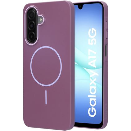 Mobiparts Slim Line Samsung Galaxy A17 MagSafe Hoesje Hardcase Backcover - Imperial Purple