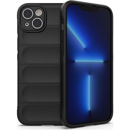 Mobigear Bumpy iPhone 14 Plus Hoesje Flexibel TPU Backcover - Zwart