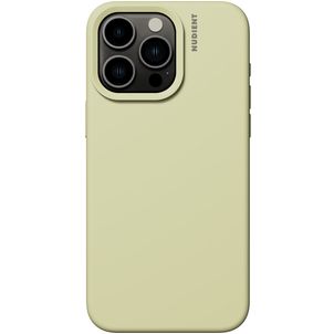Nudient Base iPhone 15 Pro Max Siliconen Hoesje Backcover - Pale Yellow