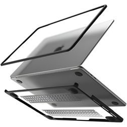 Mobilize Protection Cover MacBook Pro 14 Inch (2021-2024) Hoes Hardshell Laptopcover MacBook Case - Transparant / Zwart - Model A2442 / A2779 / A2918 / A2992 / A3401