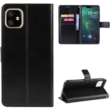 Mobigear Wallet iPhone 11 Hoesje Bookcase Portemonnee - Zwart