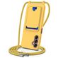 Mobigear Lanyard Card Samsung Galaxy A16 Siliconen Hoesje met koord en Pasjeshouder - Geel